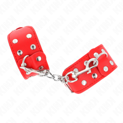 Kink - Bracelets Avec Double Ligne De Clous Réglables Rouge